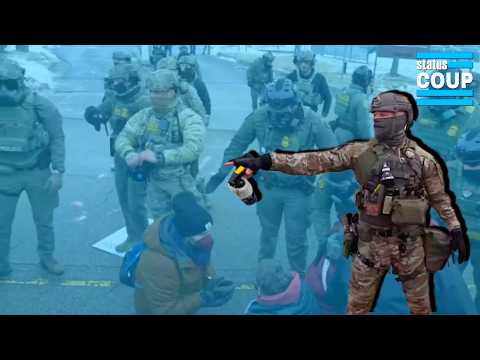 WATCH ICE Goons LECTURE Protesters on Democracy (Before Gassing Them)