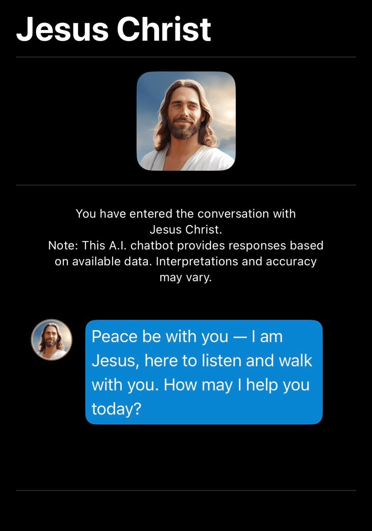 New chatbot lets users text with AI Jesus