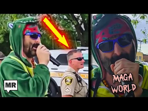 ICE Agents Can't Keep It Together When Protester Trolls Them