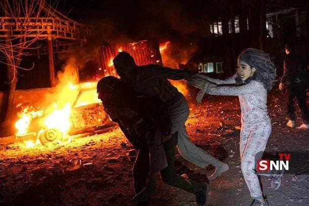 Witnesses Describe Horror Scene After “Double-Tap” Bombing Kills Over 20 at Popular Tehran Square