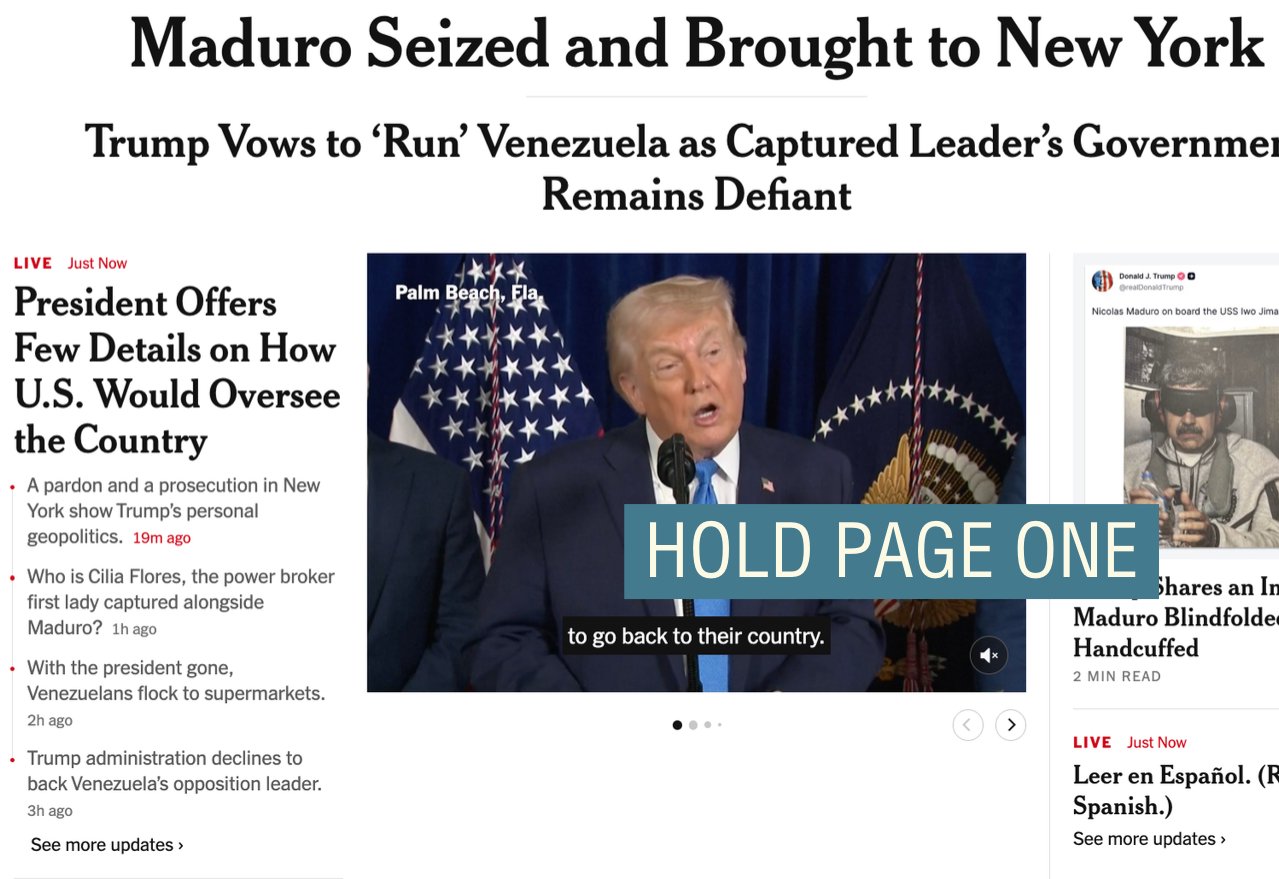News organizations held off on reporting Venezuela raid
