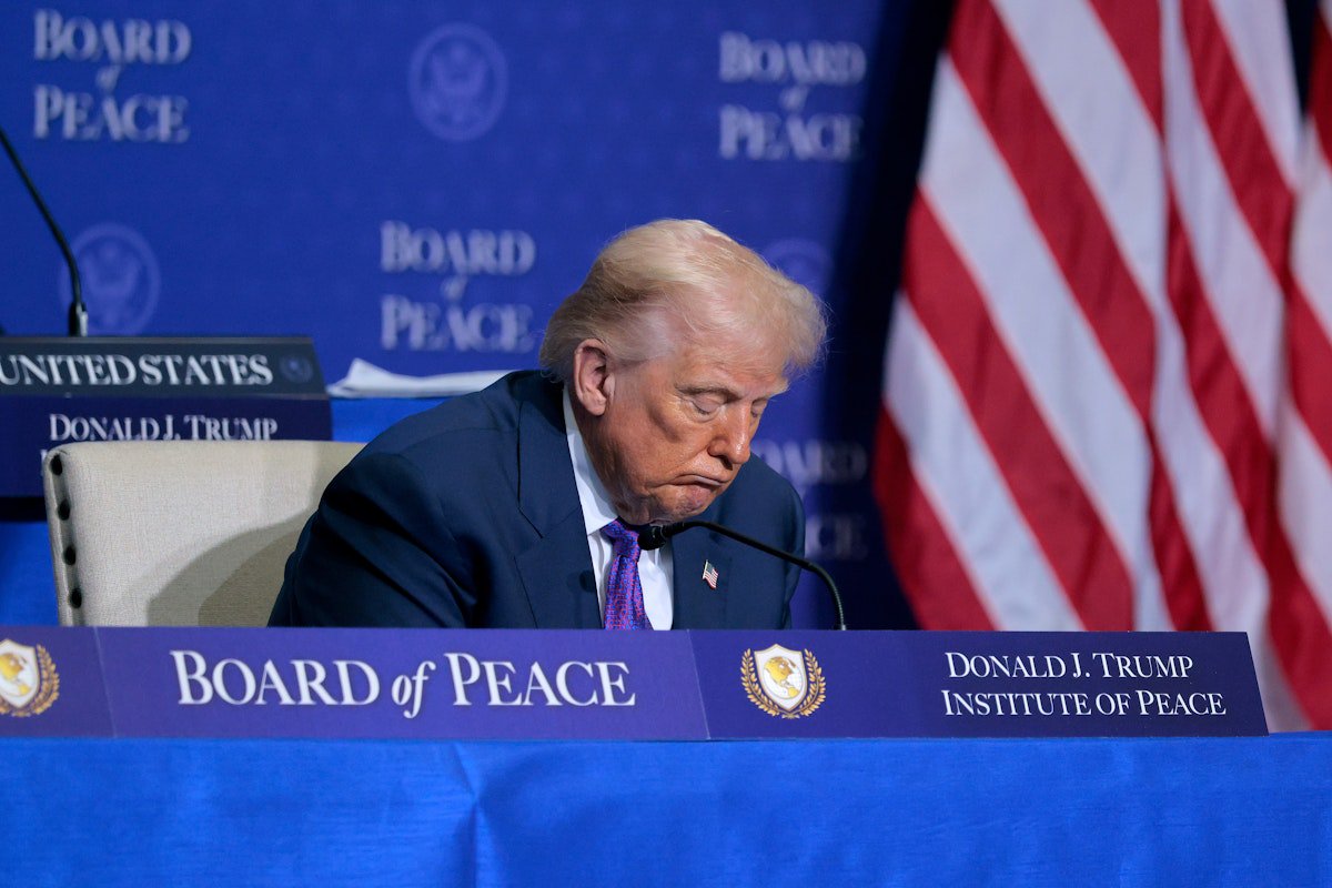 Trump Bored to Sleep During Board of Peace Launch